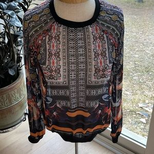 EUC Clover Canyon sheer printed blouse